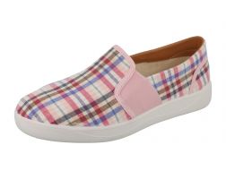 Womens Wide Fit Casual Slip On Canvas Shoe - Favour