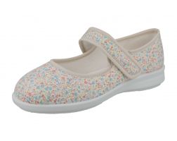 Womens Wide Fit Mary-Jane Easy Access Canvas Shoes - Penguin