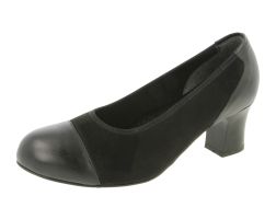Womens Wide Fit Stretch Panel Court Shoes - Farne