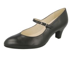 Womens Wide Fit Mid Heel Mary Jane Court Shoe - Poole