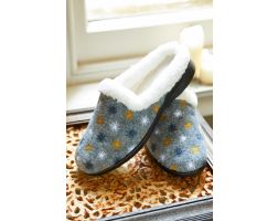 Womens Wide Fit Slip-On Mule Slippers - Tracey