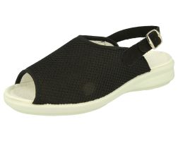 Womens Wide Fit Wedge Sandals - Grouse