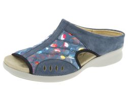 Womens Wide Fit Stretch Panel Mule Sandals - Wigeon