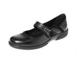 Womens Wide Fit Touch Strap Flat Shoes - Buxton