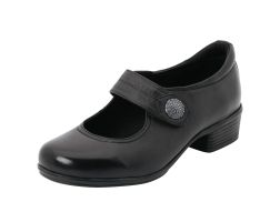 Womens Wide Fit Touch Strap Mid Heel Shoes - Harriette