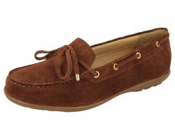 Womens Wide Fit Loafers - Bow
