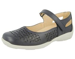 Womens Wide Fit Pullback Strap Flat Shoes - Welland