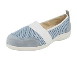 Womens Wide Fit Stretch Fabric Slip On Shoes - Frida