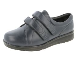 Womens Wide Fit Touch Strap Flat Shoes - Norwich