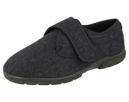 Mens Wide Fit Stretch Fabric Slippers - Chandler