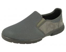 Mens Wide Fit Slip On Stretch Fabric House Shoe - Cairo