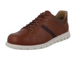 Mens Wide Fit Lace Up Trainer Style Casual Shoes - Caspian