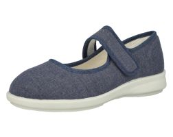 Womens Wide Fit Touch Strap Canvas Shoes - Jura