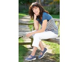 Womens Wide Fit Touch Strap Canvas Shoes - Jura