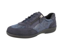 Womens Wide Fit Zip Entry Lace Trainers - Waxwing