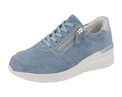Womens Wide Fit Wedge Heel Easy Access Trainers - Arabia