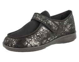 Womens Wide Fit Stretch Touch Strap House Shoes - Wildflower
