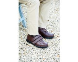 Mens Wide Fit Strap Fastening Trainer Style Shoes - Kevin