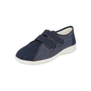 Womens Wide Fit Touch Strap Canvas Shoes - Celene