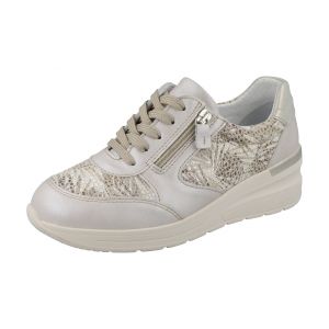 Womens Wide Fit Wedge Heel Easy Access Trainers - Wolf