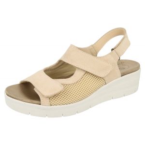 Womens Wide Fit Stretch Panel Wedge Sandals - Bobbie