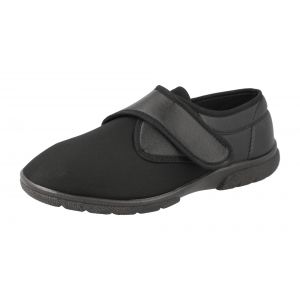 Mens Wide Fit Stretch Fabric House Shoe - Carlton
