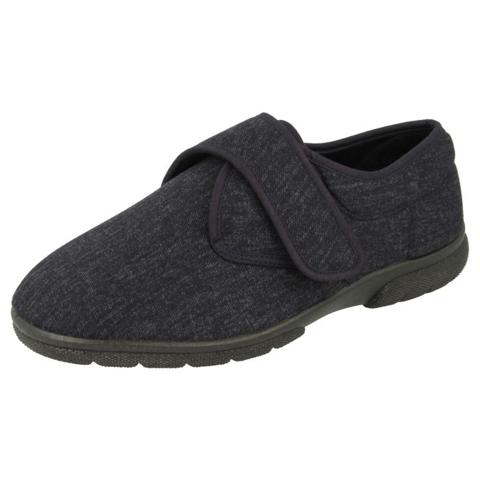 Mens Wide Fit Stretch Fabric Slippers | Chandler | DB Wider Fit Shoes