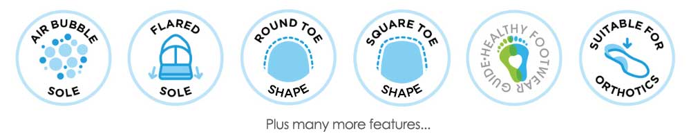 Icons of our shoe features