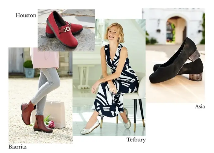 Collage of different shoes