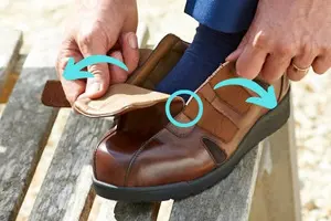 A shoe stay point