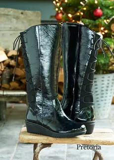 Pair of high boots in black