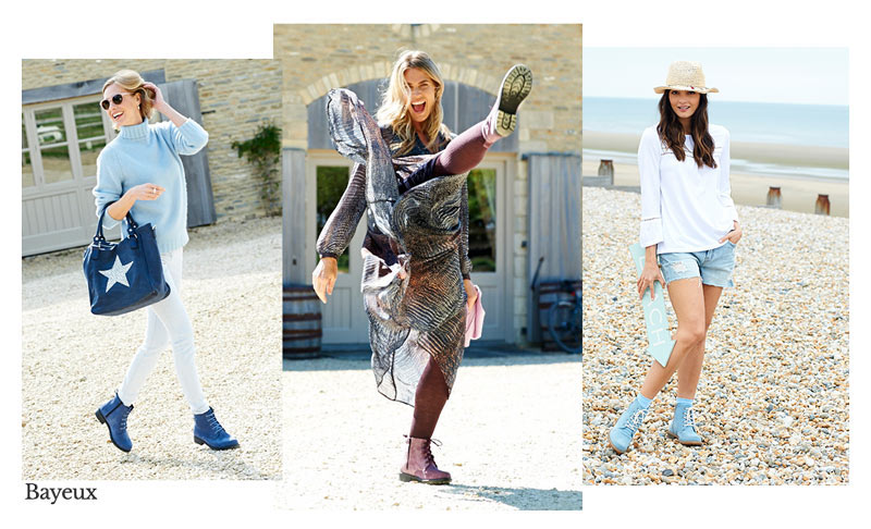 Collection of women wearing boots