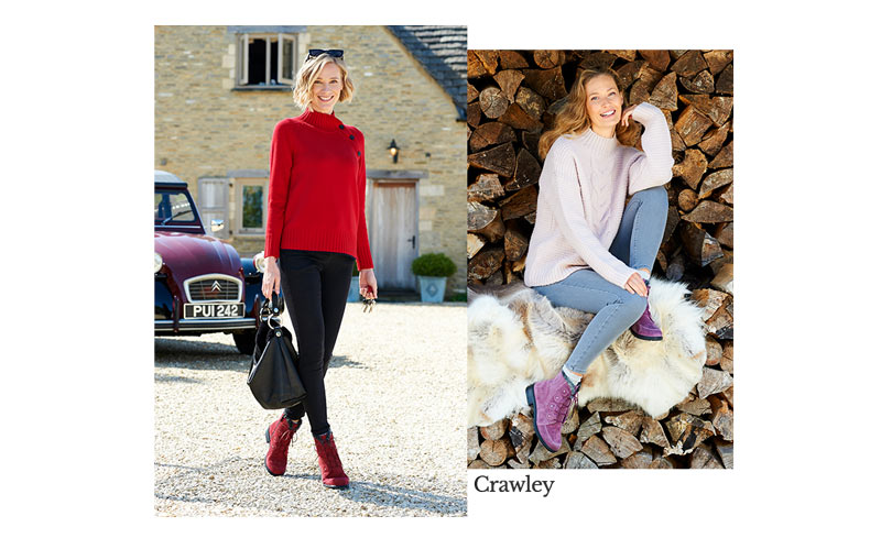 Selection of women wearing boots