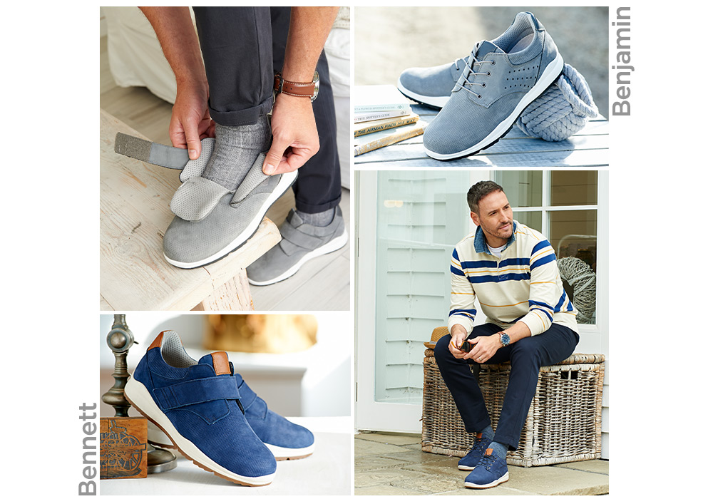 A collection of men and trainers