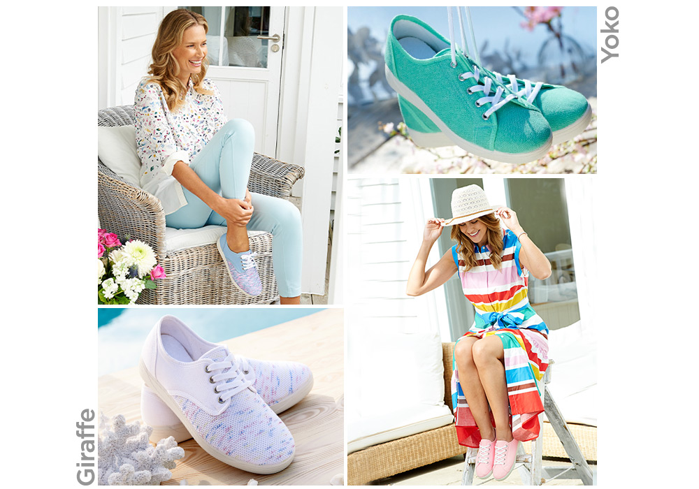 A selection of women and canvas shoes