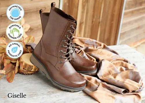 A pair of brown boots on decking
