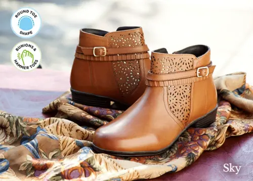A pair of brown women's boots
