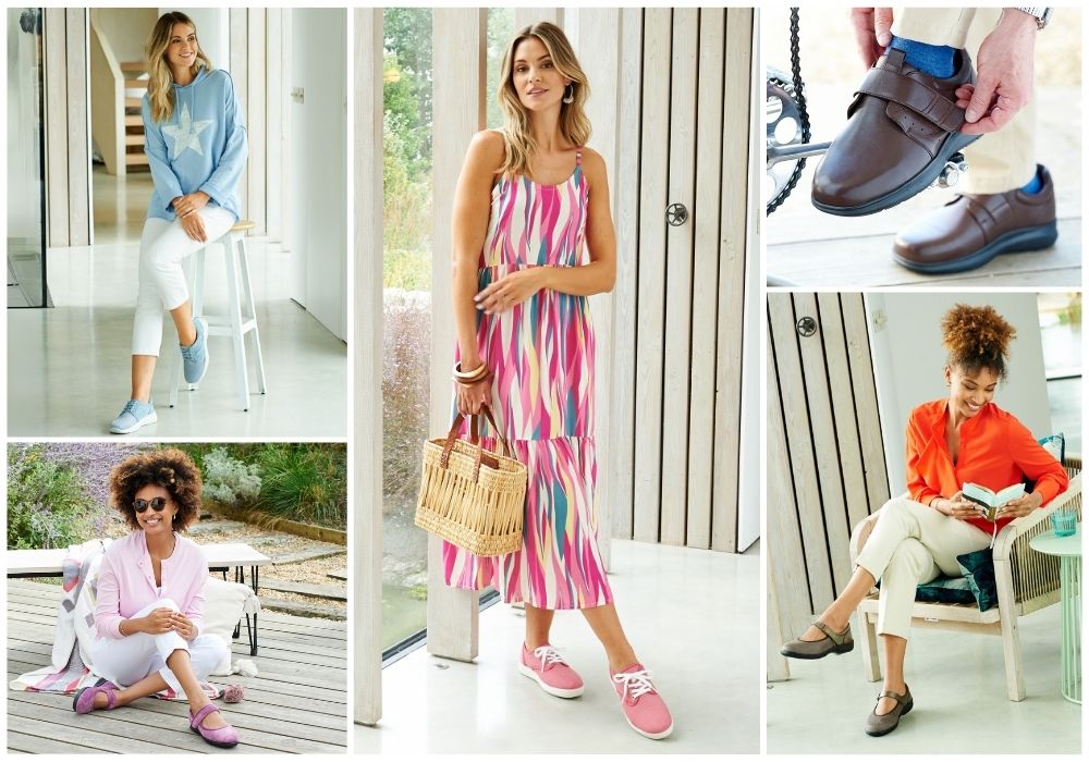 A montage of women and shoes