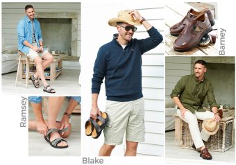 A collection of images of men and sandals