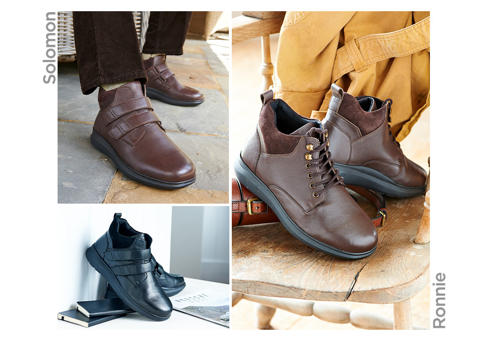 A montage of boots