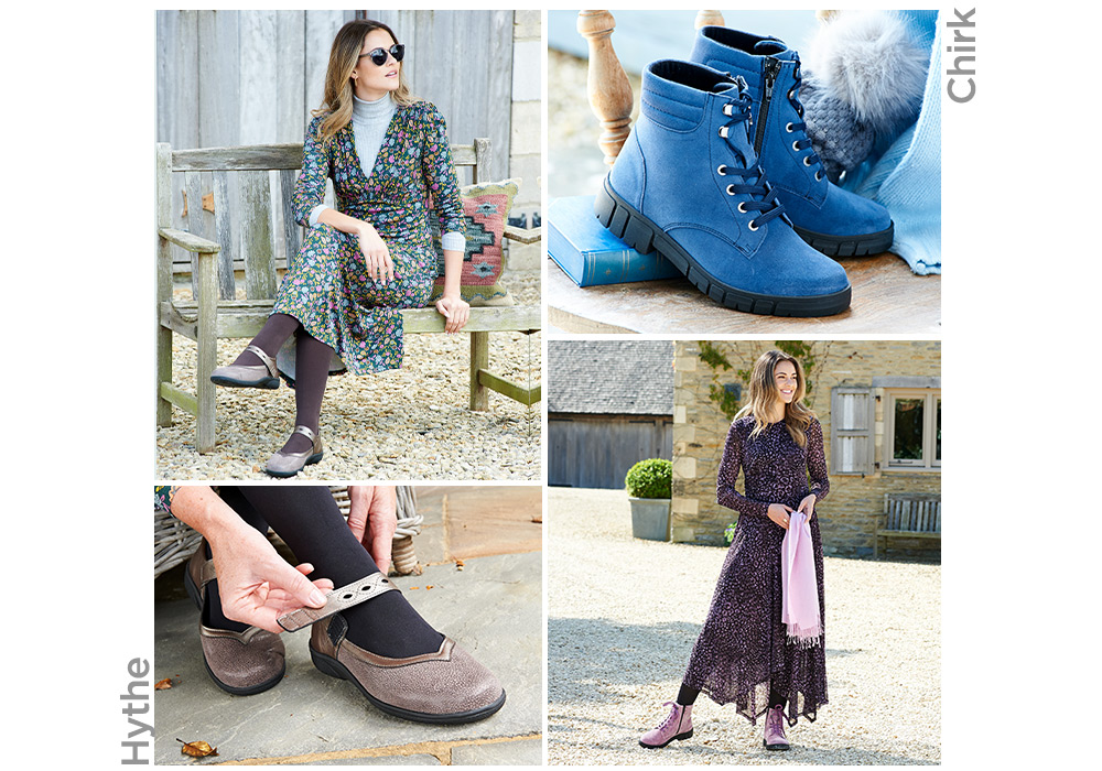 A montage of women and shoes