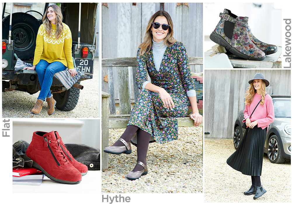 A montage of women and shoes