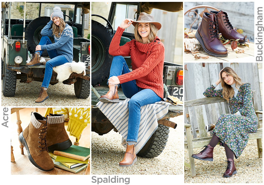 A montage of women and boots